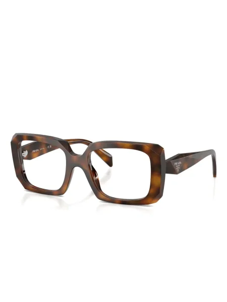 Ochelari de soare Prada Eyewear cu imprimeu geometric maro