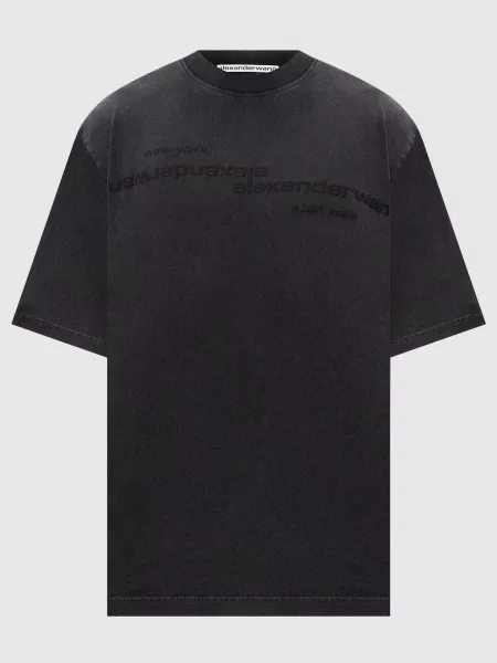 Футболка Alexander Wang с принтом черная