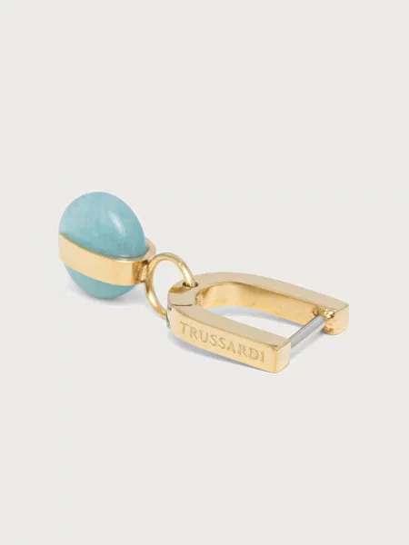 Trussardi сережки з нержавіючої сталі з агатом