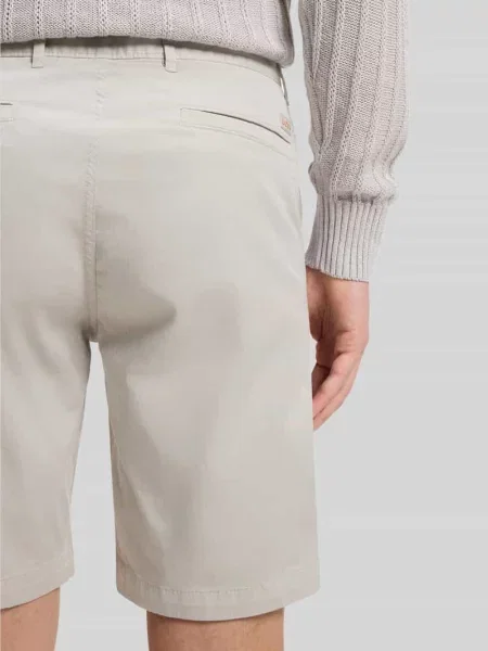 Szorty chinosy o kroju slim fit z mieszanka bawełny model CHINO-SLIM-SHORTS' Boss Orange beżowe