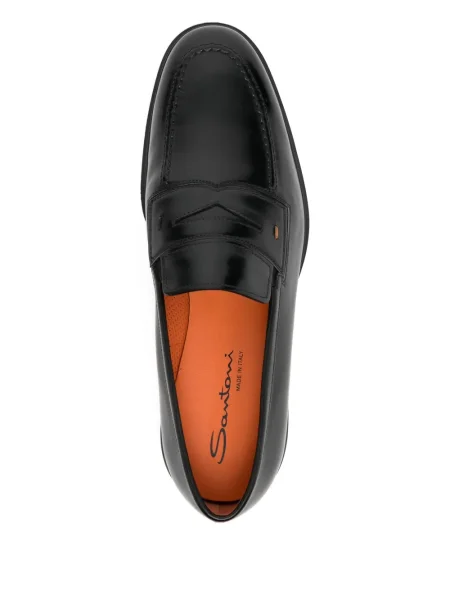 Pantofi loafer Santoni negru