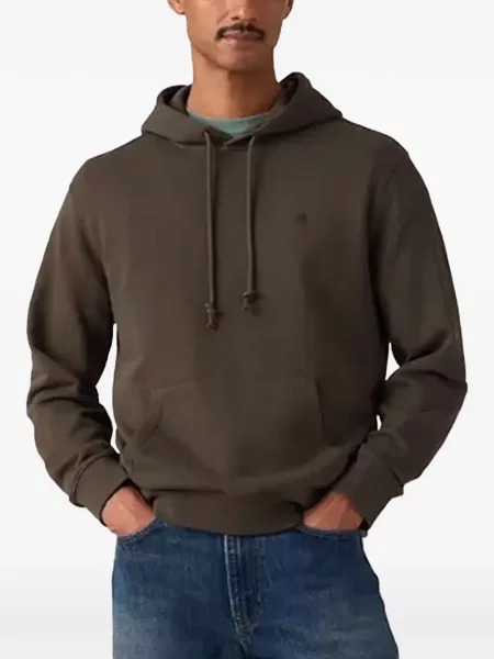 Hanorac cu glugă Levi's® cu decolteu rotund cu autograf cu cordon maro