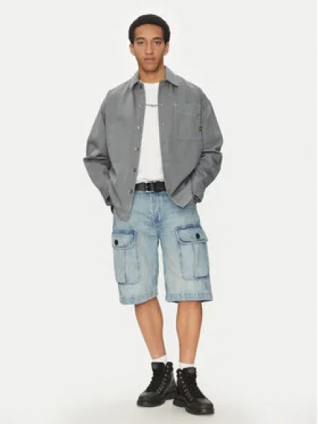 G-Star Raw Košile Boxy Fit šedá