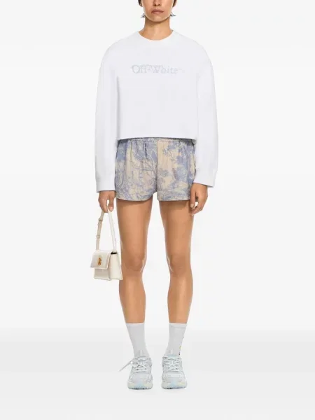 Decupat top Off-white alb