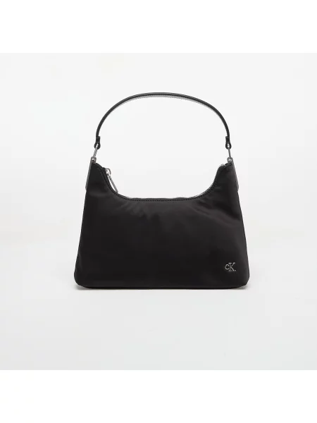 Satenska pisemska torbica Calvin Klein Jeans črna