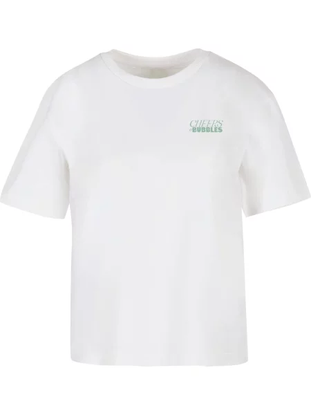 Miss Tee Tricou Cheers And Bubbles verde iarbă / portocaliu somon alb