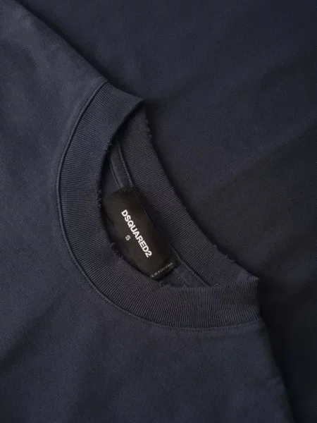 Tricou Dsquared2 zdrențuiți albastru