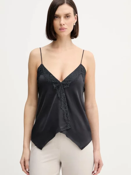 Hoss Intropia bluzka gładka granatowy