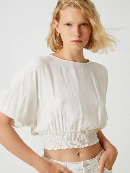 Elastyczna talia bluzka Koton biała