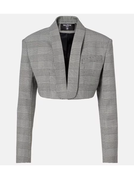 Cropp sacou Balmain de lână negru