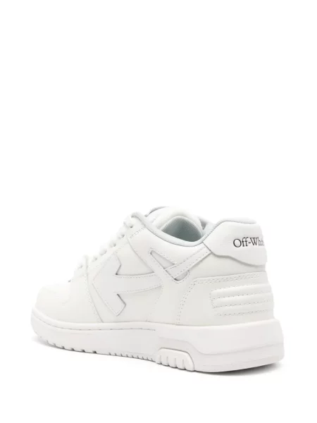Δερμάτινα επίσημα sneakers Off-white πεζοπορίας λευκό