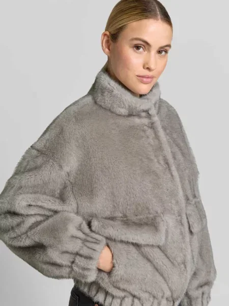 Kurtka w kroju regular fit ze sztucznego futra model GIACCONE' Liu Jo White