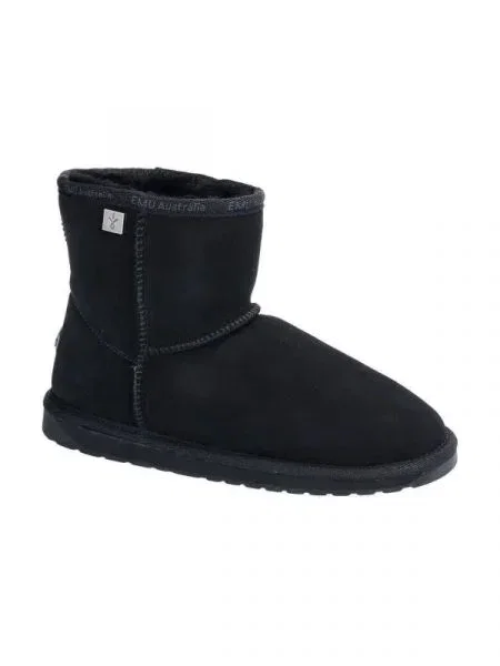 EMU Australia De piele bocanci Platinum Stinger Slim Mini cu adaos de lână negru