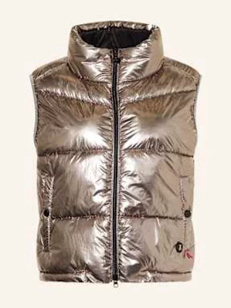 Frieda & Freddies Kamizelka Pikowana silber srebrna