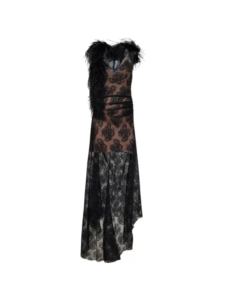 Rochie Giuseppe Di Morabito cu pene asimetrică din dantelă negru