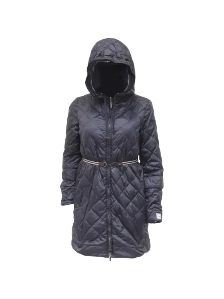 Geacă Max Mara cu glugă albastru