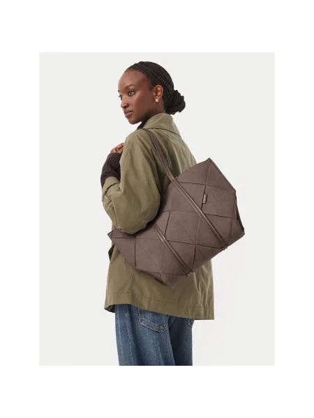 Calvin Klein Shopper táska brokát barna