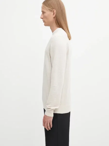 Sweter Fred Perry z wełny merino klasyczny beżowy