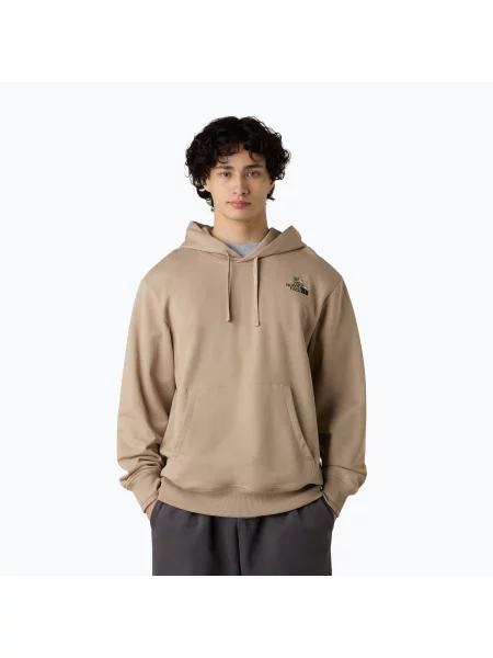 Férfi pulóver The North Face Flower Dome Relaxed kapucnis GPH gomba szürke. Méret: XL szürke