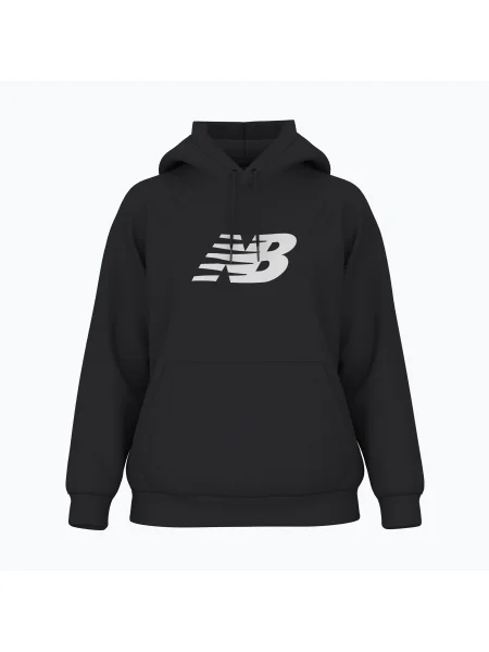Флийс блуза New Balance с качулка черно
