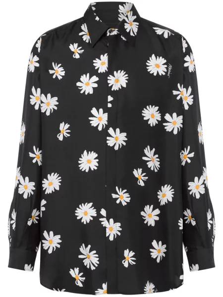 Cămașă Moschino cu model floral cu imagine negru