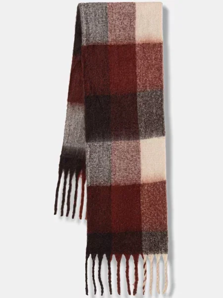 Šal Sisley s uzorkom bordo