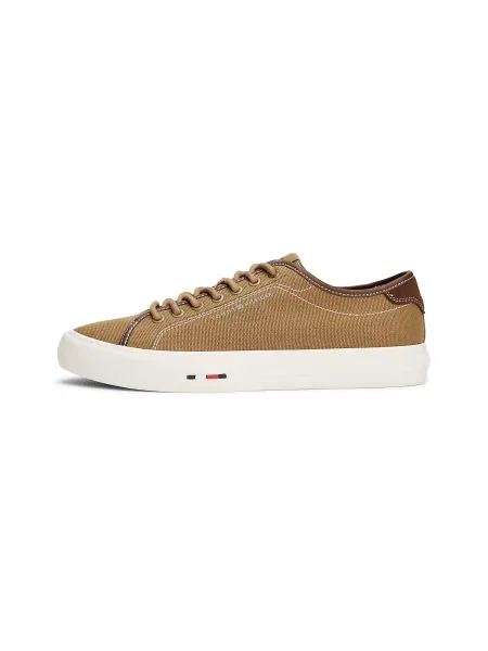 Tenisky Tommy Hilfiger TH HI VULC STREET CANVAS hnedá