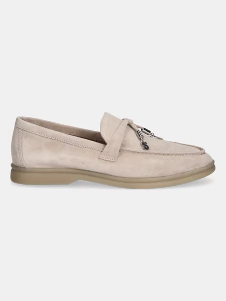 Замшеві мокасини Steve Madden Portland на плоскому ходу бежевий
