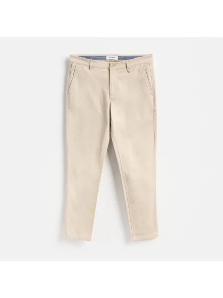 Reserved Chino slim fit nadrág bézs