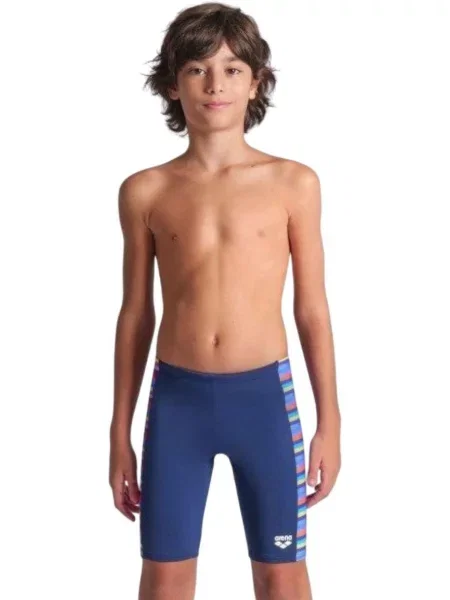 Spodenki Treningowe Arena Racing Stripe Swim Jammer junior niebieskie