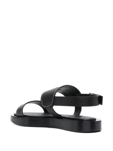 Sandale Max Mara din piele cu autograf negru