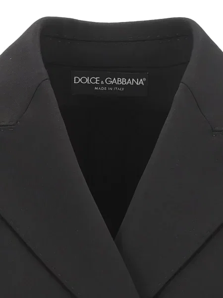Vlněná dvouřadá bunda Dolce & Gabbana černá