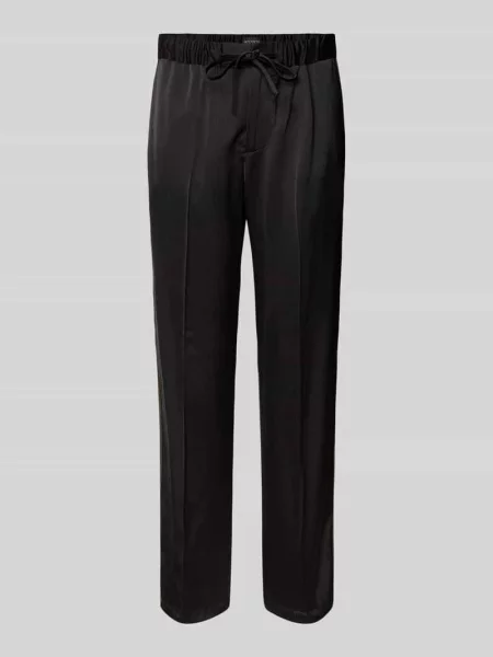 Spodnie materiałowe o kroju relaxed fit z naszywką z logo Scotch & Soda czarne