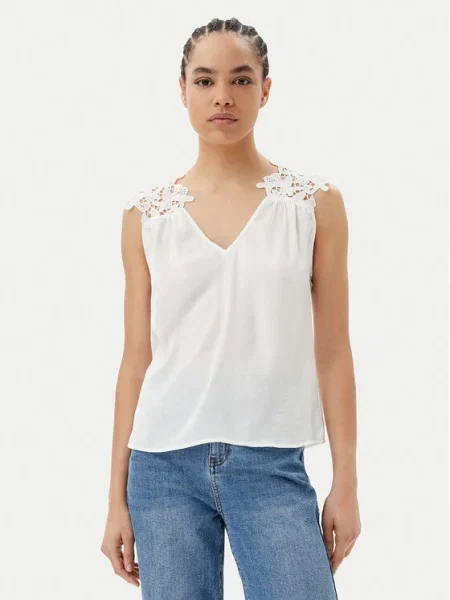 Morgan bluză OJOIE femei cu imprimeu OJOIE alb