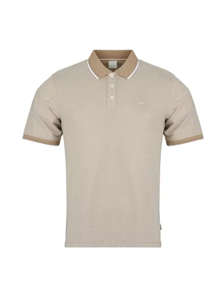 Polo majica Jack & Jones s kratkimi rokavi bež