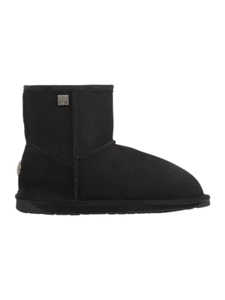 Emu Obuwie Kobieta 38 EU Zamsz Zimowe Buty z Owczej Skóry czarny