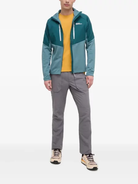 Geacă Jack Wolfskin cu glugă albastru