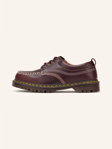 Półbuty Dr. Martens sznurowane z paskiem czerwone