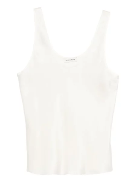 Top Anine Bing de mătase alb