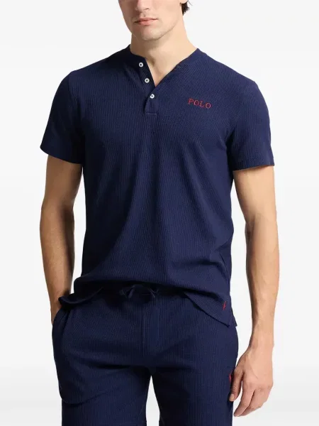 Pijamale Polo Ralph Lauren tricotate albastru