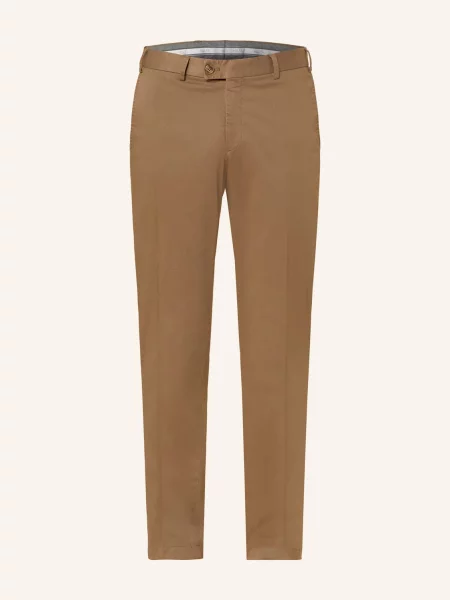 Hiltl Chino Kalhoty Slim Fit hnědá