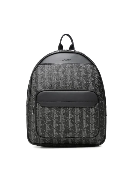 Lacoste hátizsák nagy mintás fekete
