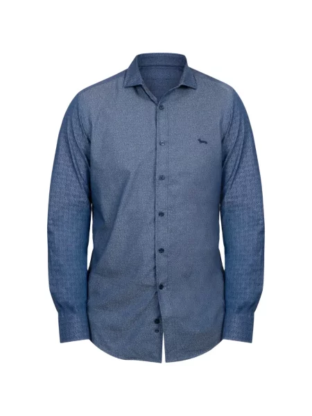 Cămașă Harmont & Blaine cu broderie albastru