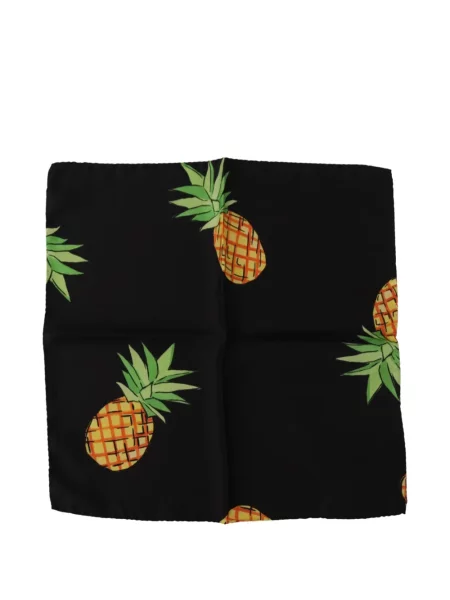 Fular Dolce & Gabbana de mătase cu imagine negru