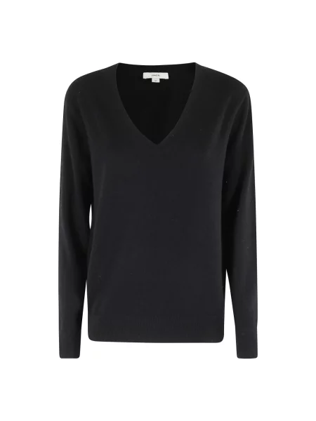 Sweter Vince z dekoltem w serek czarny