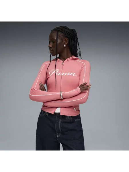 PUMA bluza z kapturem T7 Street Glam Odzież S różowy