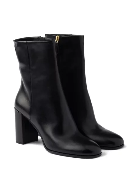 Botine Prada cu toc bloc negru