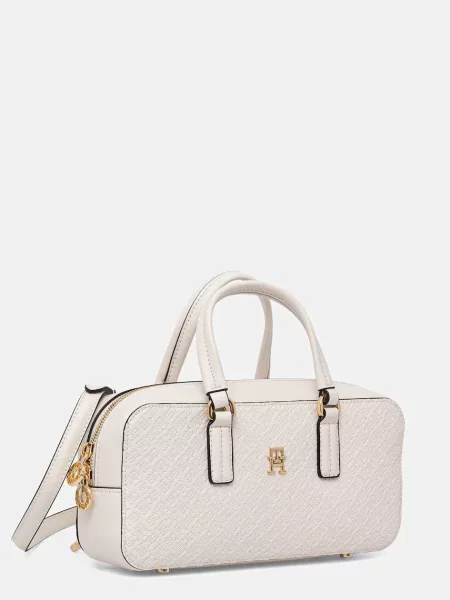 Tommy Hilfiger Kabelka Th Daily Crossover Mono Biela béžová