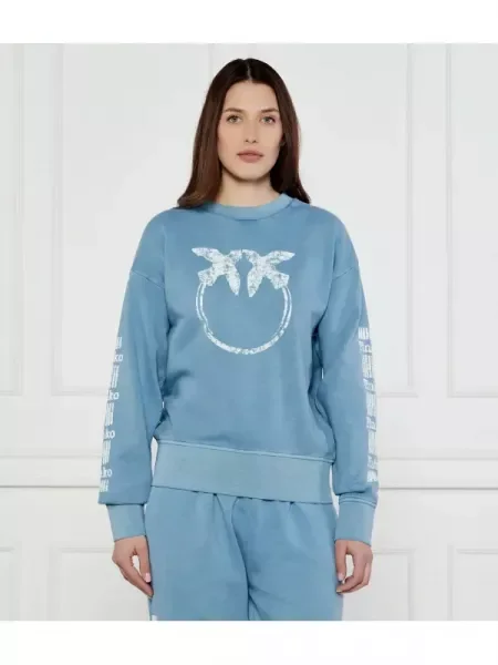 Pinko Hanorac MINDELO | Relaxed fit albastru