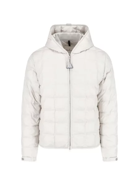 Geacă Moncler cu glugă alb